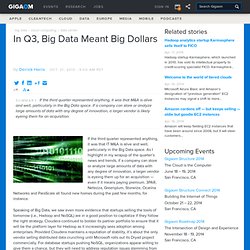 In Q3, Big Data Meant Big Dollars: Cloud «