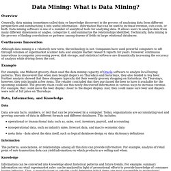 Data Mining: What is Data Mining?