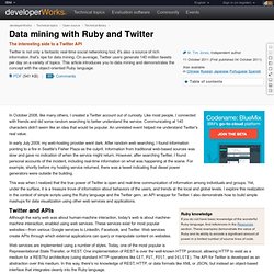 Data mining with Ruby and Twitter