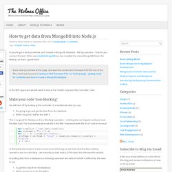 How to get data from MongoDB into Node.js