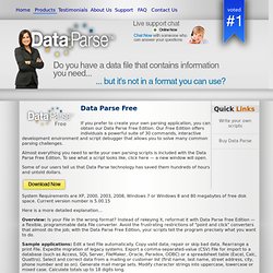 Data Parse - Free Edition