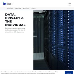 Data, privacy & the individual