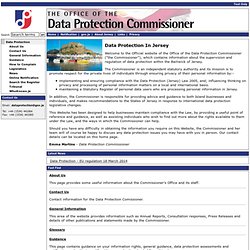 Data Protection - Data Protection In Jersey