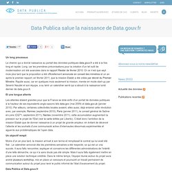 Data Publica salue la naissance de Data.gouv.fr