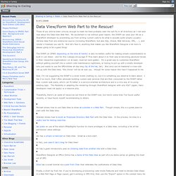 Data View/Form Web Part to the Rescue! - Sharing is Caring