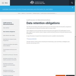 Data retention obligations