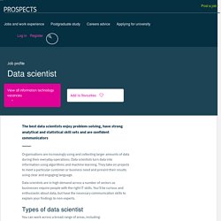 Data scientist job profile