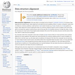 Data structure alignment