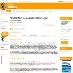 ADOMD.NET DataAdapter / DataReader replacement - The Code Projec