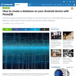 How to create a database on your Android device with PortoDB