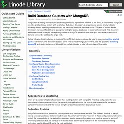 The MongoDB Database System - Build Database Clusters with MongoDB - Linode Library