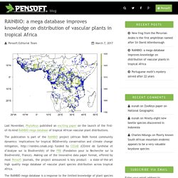 RAINBIO: database on distribution of vascular plants in tropical Africa