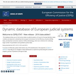 Base de données dynamique des systèmes judiciaires européens