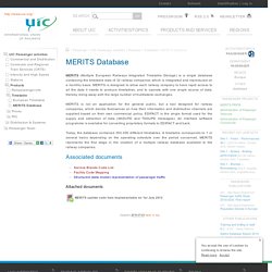 MERITS Database - UIC - International Union of Railways