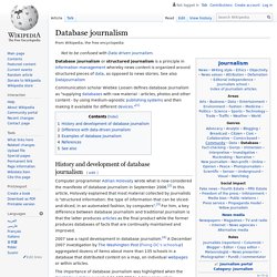 Database journalism