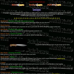 World Knives Database, lexique anglais français