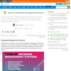 Types Of Database Management Systems
