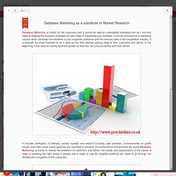 precise data: Database Marketing as a substitute to Market Research
