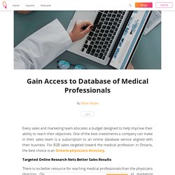 Gain Access to Database of Medical Professionals - Ethan Bispo