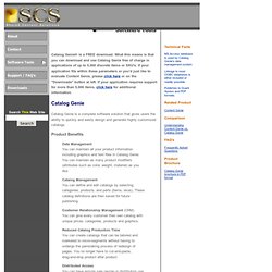 Catalog Genie FREE from Database Publishing Software and Shared Content Solutions