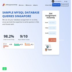 Sample MYSQL Database Queries Singapore