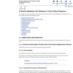 Oracle Database 12c Release 1 (12.1) New Features
