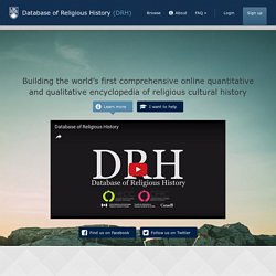 The Database of Religious History: Home
