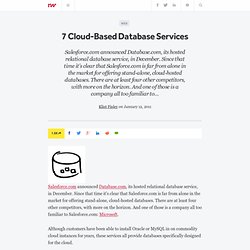 7 Cloud-Based Database Services - ReadWriteCloud