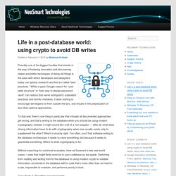 Life in a post-database world: using crypto to avoid DB writes