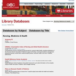 Health-Related Library Databases