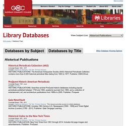 GCC Historical Publications Databases