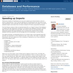 Databases and Performance: Speeding up Imports