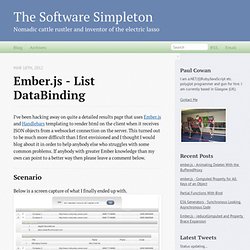 Ember.js - List DataBinding - The Software Simpleton