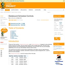 Databound Schedule Controls