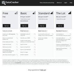 DataCracker - Plans, features and pricing