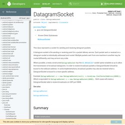 DatagramSocket