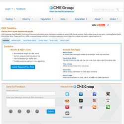 CME DataMine - Historical Market Data on select CME Group contracts