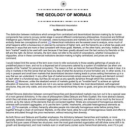 Zero News Datapool, MANUEL DE LANDA, THE GEOLOGY OF MORALS