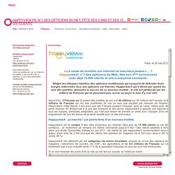 HAPPYVIEW.FR, N°1 DES OPTICIENS DU NET, FÊTE SES 3 ANS ET SES 15 000 CLIENTS