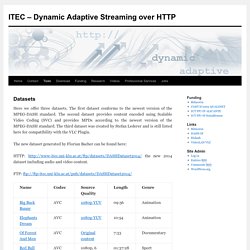 ITEC – Dynamic Adaptive Streaming over HTTP