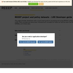 REEEP project and policy datasets - LOD Developer guide - Clean Energy Information Portal - reegle