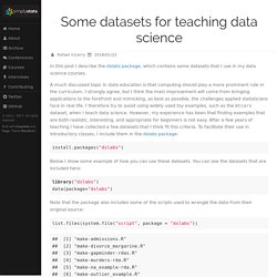 Some datasets for teaching data science