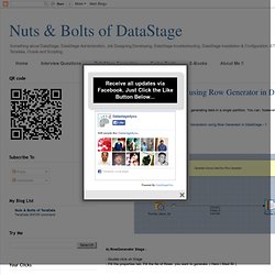 Dummy Data Generation using Row Generator in DataStage - 2