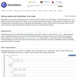 Blog - Getting started with DataTables: First steps