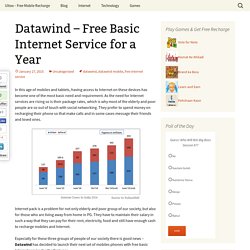 Datawind - Free Basic Internet Service for a Year