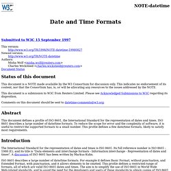 Date and Time Formats