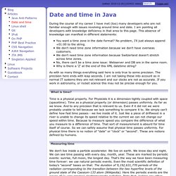 Date and time in Java