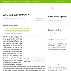 Was sind .aae Dateien? Woher kommt die Dateiendung?