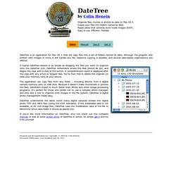 DateTree - Organize your files by date - EXIF Aware