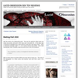 Dating Fail #22 « Lucid Obsession